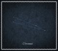 Circinus star constellation, Night sky, Cluster of stars, Deep space Royalty Free Stock Photo